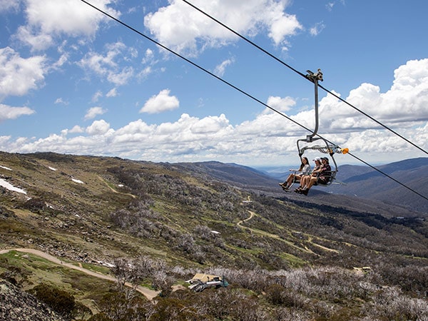 Thredbo resort chairlift in summer