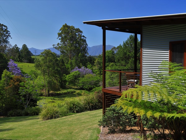a scenic garden at Lilypad Luxury Cabins