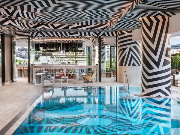 the pool at WET Deck, W Brisbane, Qld