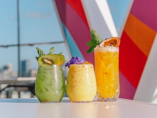 cocktails at WET Deck, W Brisbane, Qld