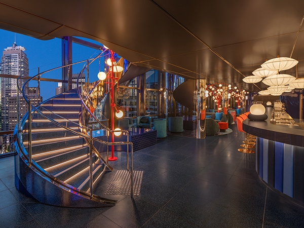 W Sydney giant W sitting in the lobby of the new Sydney hotel