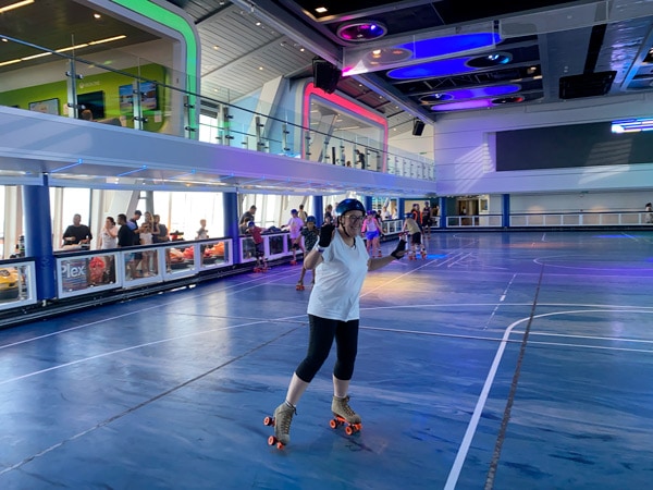 roller skating onboard RCI Quantum of the Seas