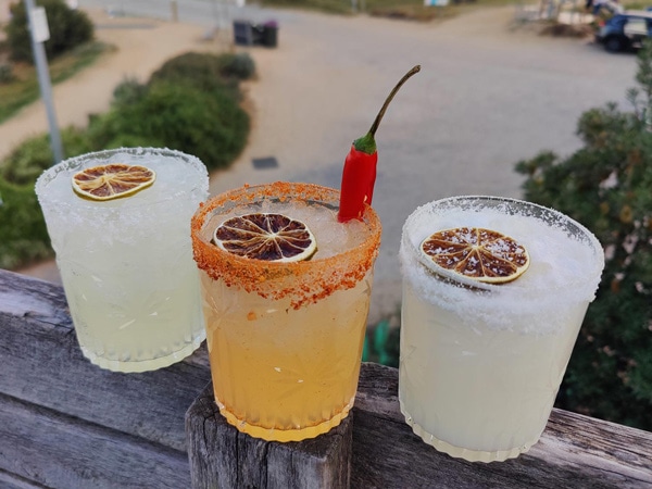 cocktail drinks at Bomboras Beach Bar, Torquay, Vic