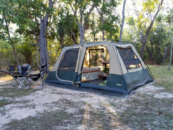 a tent on the grounds of Kakadu