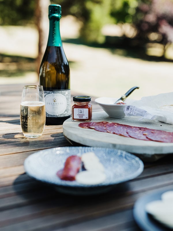 A tasting at Delamere Vineyard in Tasmania
