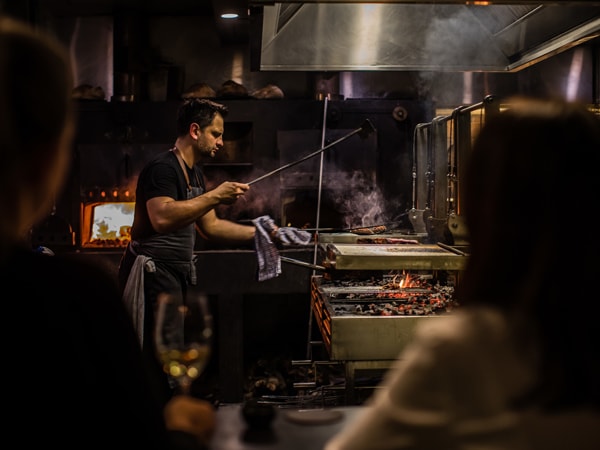 Chef Lennox Hastie in the kitchen at Surry Hill's Firedoor restaurant