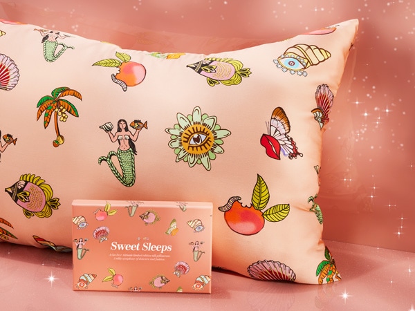Go-To x Alémais sweet sleeps with limited edition silk pillowcase