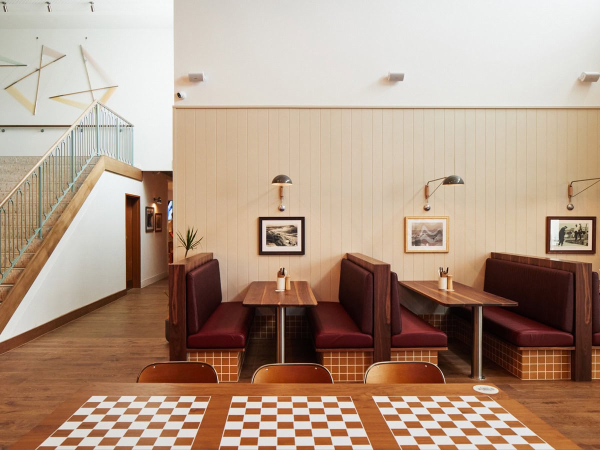 the light-filled interior of The Beach Hotel pub in Newcastle