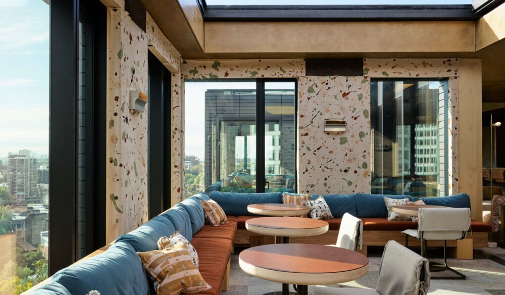 the rooftop dining at Kiln restaurant, Ace hotel
