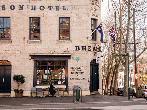 The Lord Nelson Brewery Hotel, Australia's oldest brewery hotel located in The Rocks