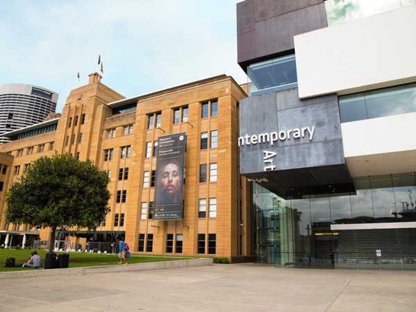 outside the Museum of Contemporary Art Sydney