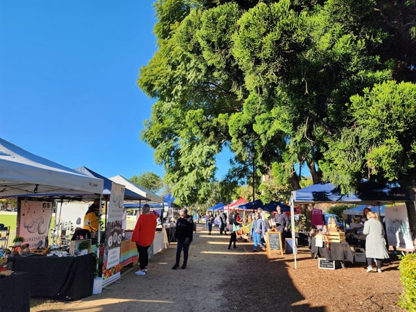 the Richmond Good Food Market on a sunny day
