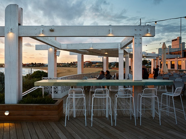 al fresco dining at Sebastian, Williamstown, Vic