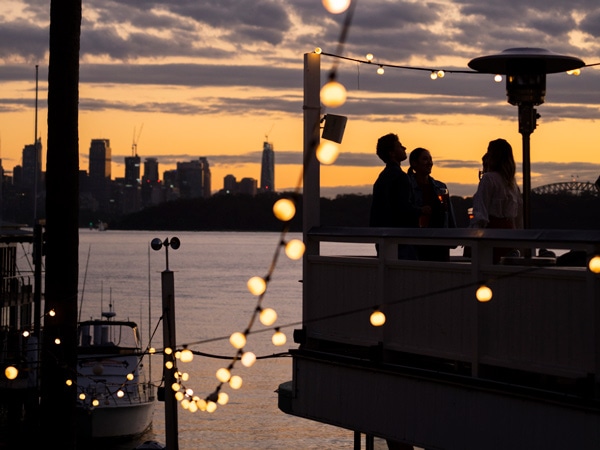 the Watsons Bay Boutique Hotel at sunset