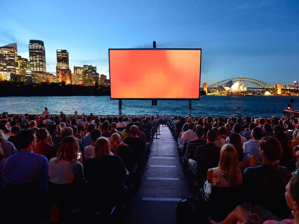 people seated at the the Westpac OpenAir Cinema