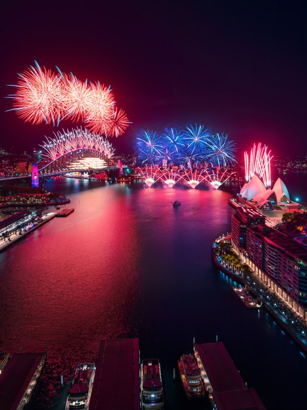 Circular Quay during New Year's Eve in Sydney