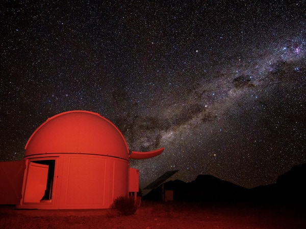 a night sky filled with stars at Arkaroola Astronomical Observatory