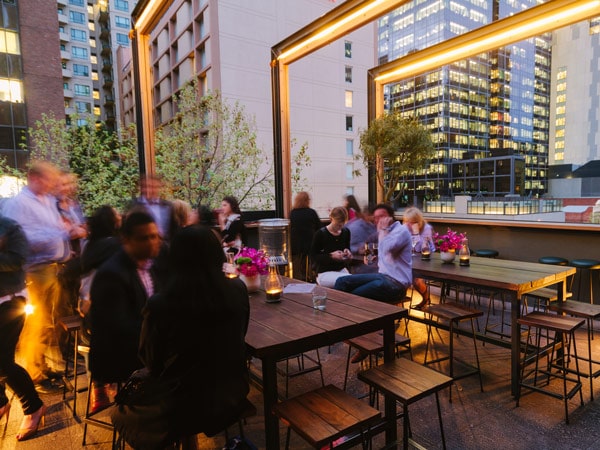 people hanging out Bombabar, Melbourne CBD