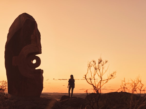 the art installation of the Living Desert Sculptures in Broken Hill