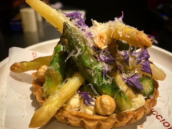 a close-up shot of food at Cicciolina, St Kilda