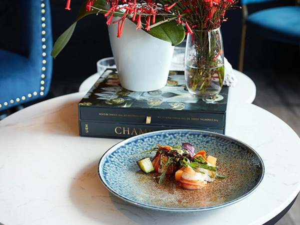 a plate of food on the table at The Cowrie, Terrigal