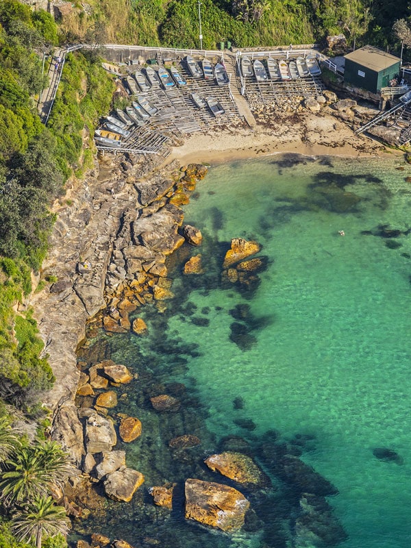 an aerial view of Gordons Bay, Coogee