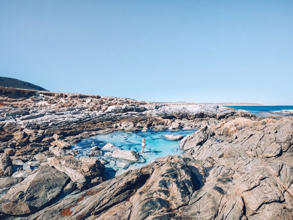 the Greenly Beach Rock Pools in Coulta, SA