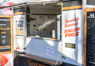 Scallop pie truck in Hobart Tasmania