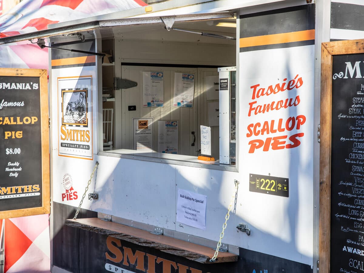 Scallop pie truck in Hobart Tasmania