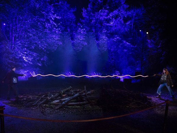 Casting spells at Harry Potter: A Forbidden Forest Experience