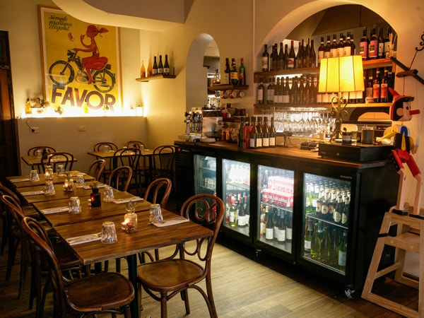 the dining interior at i Carussi II, St Kilda