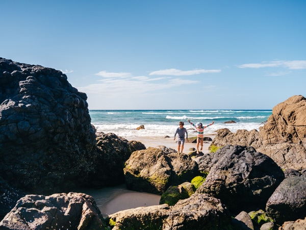 kids enjoying at Kirra Beach, Qld