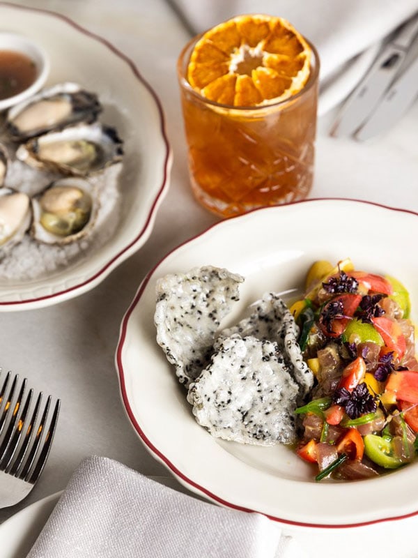 food and drinks on the table at Lago Cucina, Budgewoi