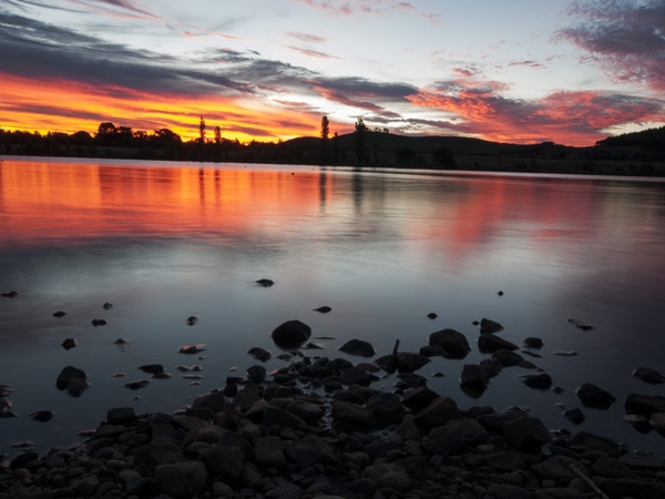 sunset in Lake Burley Griffin, ACT