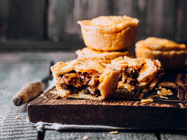 meat pies on the table
