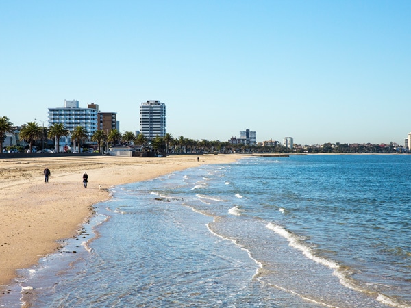 waves lapping the shore on South Melbourne Beach