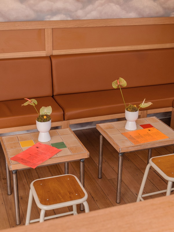 the orange-coloured interior of Runner Up, Collingwood