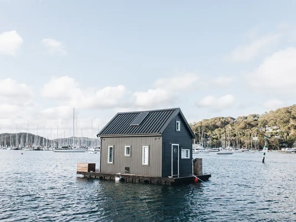 The Salty Dog houseboat in Newport, Sydney, Australia