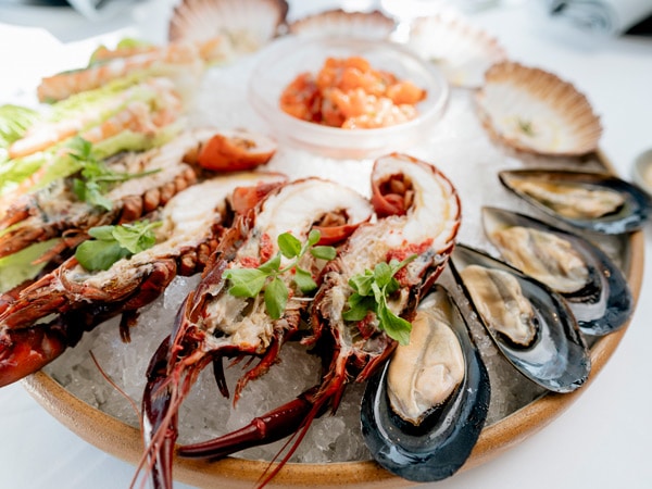 a seafood platter at Stokehouse, St Kilda