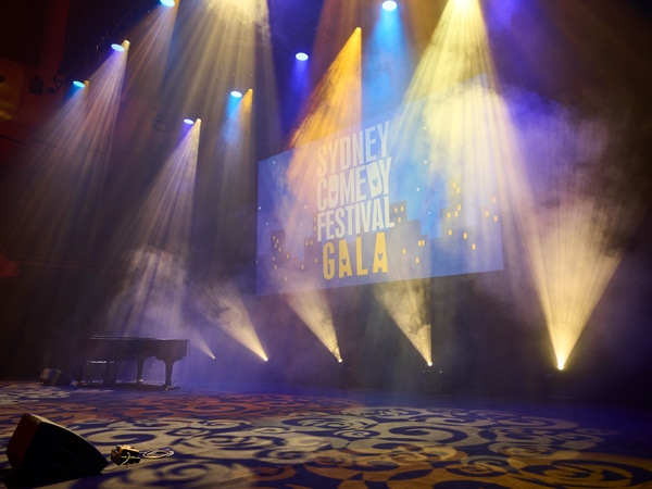 colourful staging at the Sydney Comedy Festival