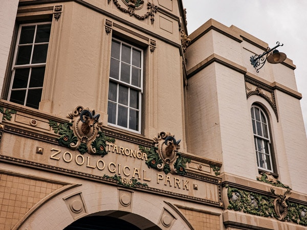 the entrance of Taronga Zoo Sydney, Mosman.