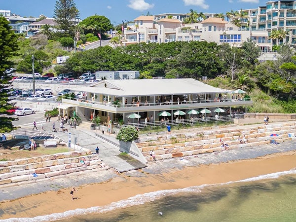 an aerial view of Terrigal Pavilion, Terrigal