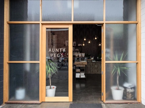 the entrance of Aunty Peg's, Collingwood