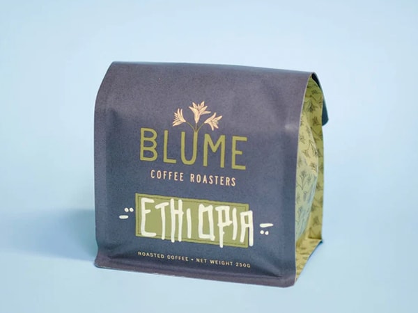 a pack of Blume Coffee roasted coffee