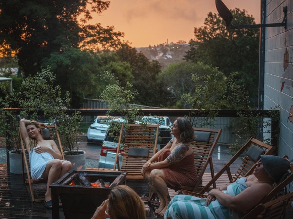 guests relaxing at Blue Mountains Sauna