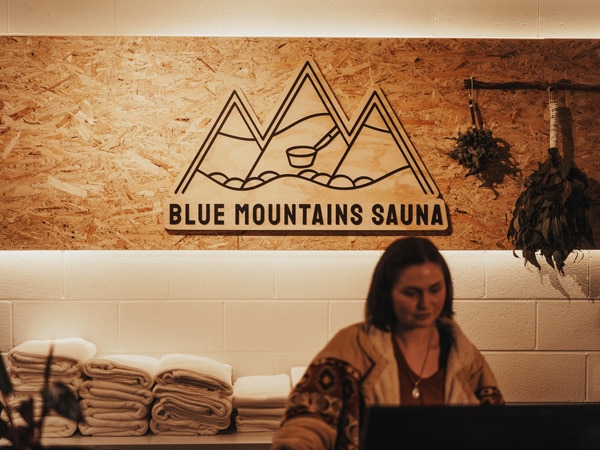the reception at Blue Mountains Sauna