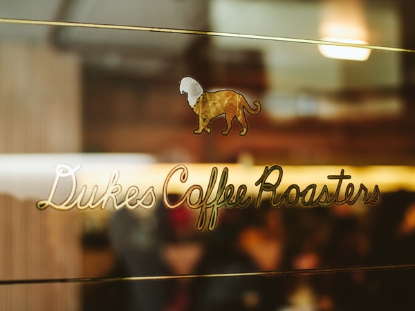 Dukes Coffee Roasters signage, Melbourne CBD