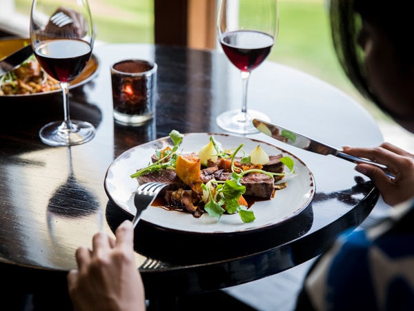 dining at Eucalypt Restaurant inside the Fairmont Resort & Spa, Leura in the Blue Mountains
