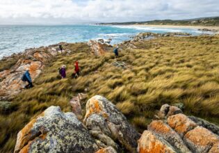 Walkers on Tasmanian Expeditions Flinders Island Walking Advenure in Comfort