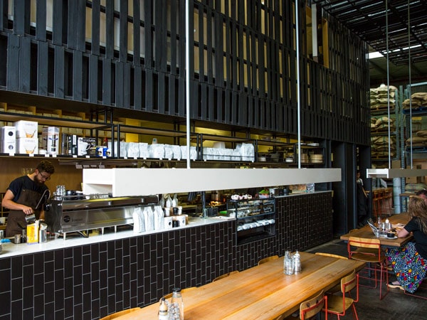 the cafe interior at Industry Beans, Fitzroy